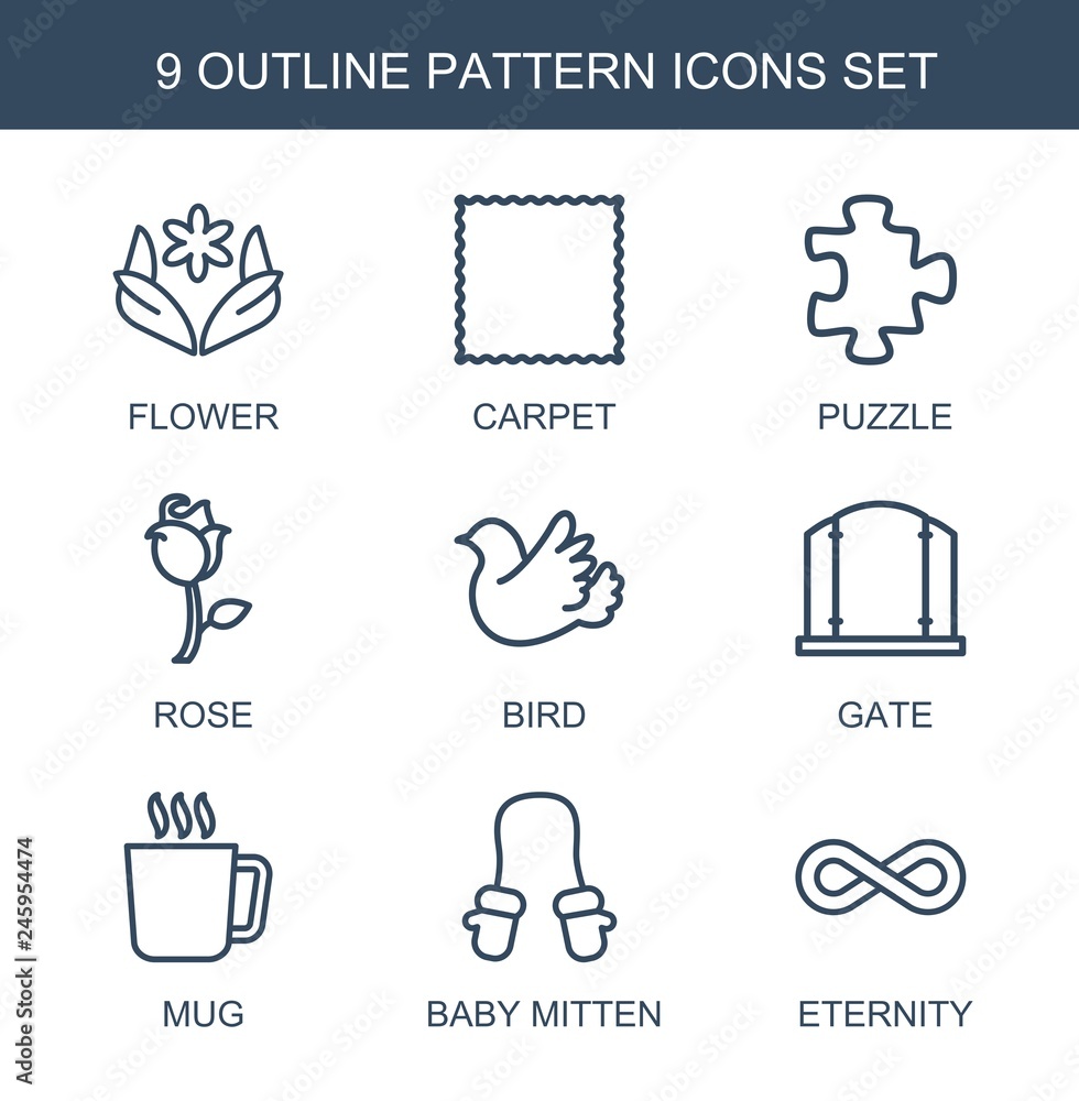 Poster 9 pattern icons