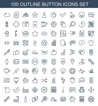 100 button icons