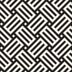 Vector seamless pattern. Modern stylish abstract texture. Repeating geometric braided lines.