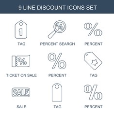 9 discount icons