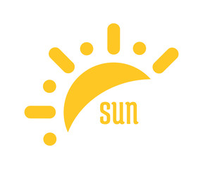 Sun icon logo symbol.