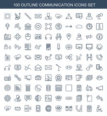 100 communication icons