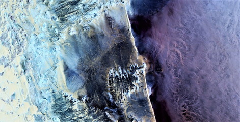 alien, tribute to Pollock, abstract photography of the deserts of Africa from the air, aerial view,...