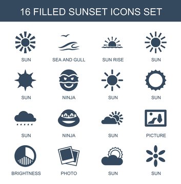 16 sunset icons