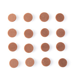 Sweet Chocolate Button isolated on white background