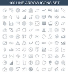 Fototapeta na wymiar 100 arrow icons