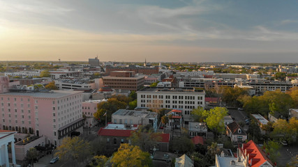 Obraz premium Charleston aerial view, South Carolina in spring season
