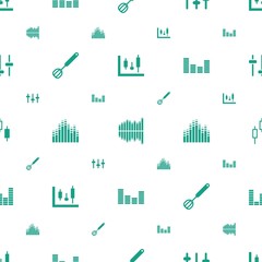 mixing icons pattern seamless white background