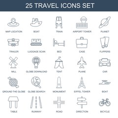 25 travel icons