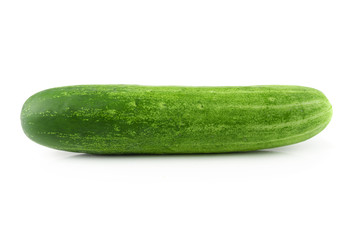 Fresh Green Cucumber isolated over white background