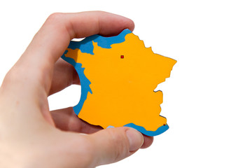 Francia nella mano. Pezzo del puzzle d'Europa © fotorealis