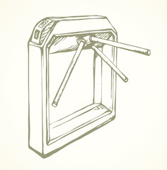 Turnstile. Vector drawing