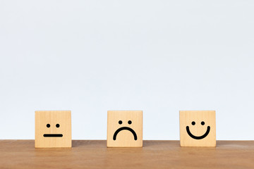 Rating feedback scale on white background. Service rating, satisfaction concept