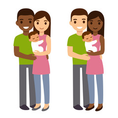 Mixed couple with baby