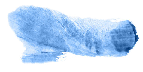 Abstract watercolor background hand-drawn on paper. Volumetric smoke elements. Blue, Marina color. For design, web, card, text, decoration, surfaces.