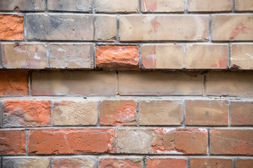 old red brick wall background