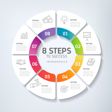 Steps To Sucess - TImeline, Infographics