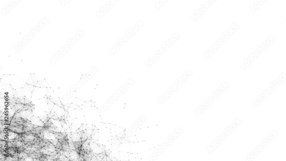 Poster microparticles.data transmission channel. motion of digital data flow. transferring of big data.