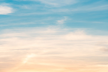 The sky is full of moving clouds. Feel free and enthusiastic. A beautiful color shade suitable for use as a background image.