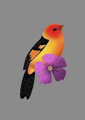 P&aacute;ssaro na primavera tatto