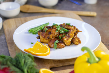 Chicken in Teriyaki Sauce with Orange! Tasty, easy, fast!