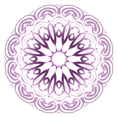 Light purple color mandala decoration. Vector illustration. Tribal ethnic fashion motif for paper, textile.
