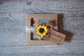 A floral wedding invitation