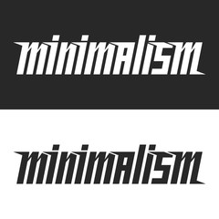 Word minimalism lettering hipster inscription print t-shirt design element