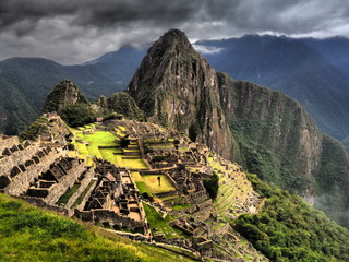 Machu-Pichu Inca temple - obrazy, fototapety, plakaty