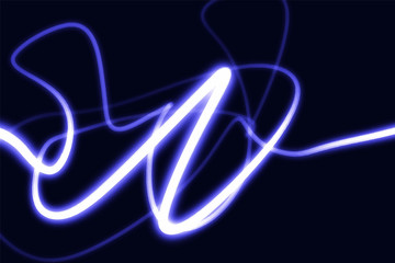 Neon futuristic glow shapes background. Wallpaper with lines. Eps illustration