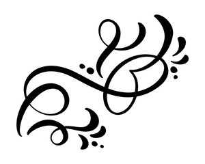 Floral lines filigree design elements. Vector vintage line elegant dividers and separators, swirls and corners decorative ornaments. Flourish curl elements for invitation or menu page illustration