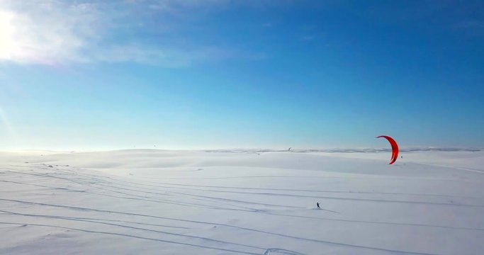 Snowkiting in the North