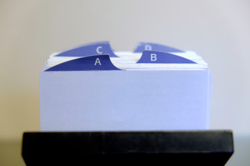 Index Cards for Business Contacts and Communication