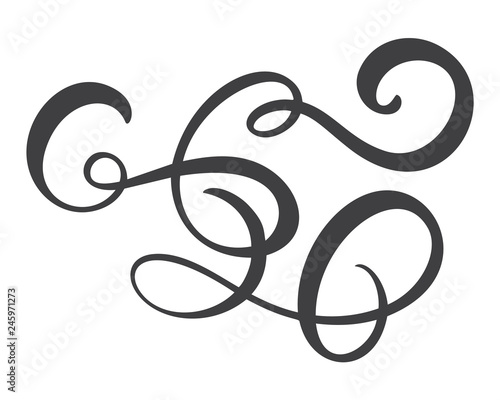 Vector Vintage Line Elegant Dividers And Separators Swirls And