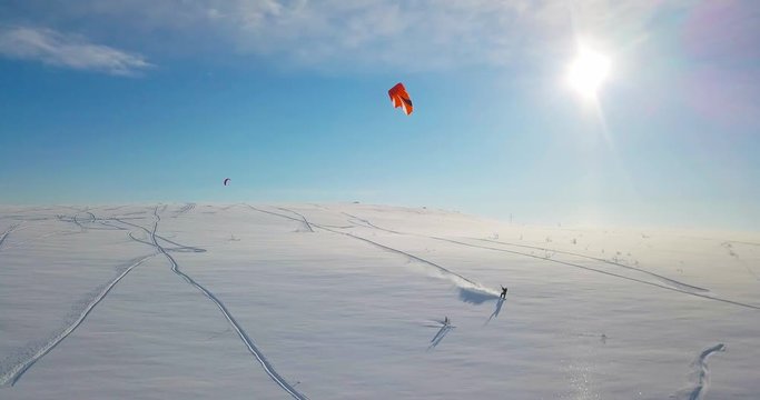 Snowkiting in the North