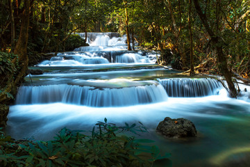 Landscape beautiful of waterfall in the rainforest.