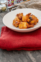 roasted sleeves chicken with potatoes and barbecue sauce