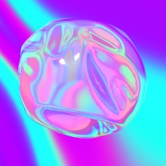 Holographic abstract shape. It can be used for posters, cards, flyers, brochures, magazines and any kind of cover