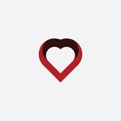 heart symbol stylized design element