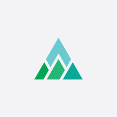mountain vector triangle logo icon element