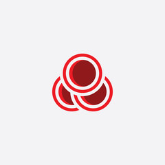 red blood cells logo icon vector