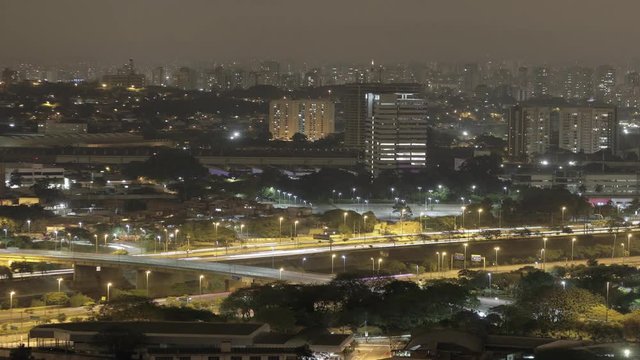 city at night time lapse