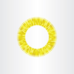 sun icon abstract yellow circle background vector element