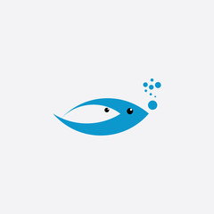 swimming fish symbol vector sign