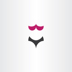 swimsuit bikini icon vector logo symbol
