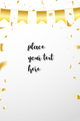 goldene Grußkarte für eine Party