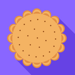 Biscuit icon. Flat illustration of biscuit vector icon for web design
