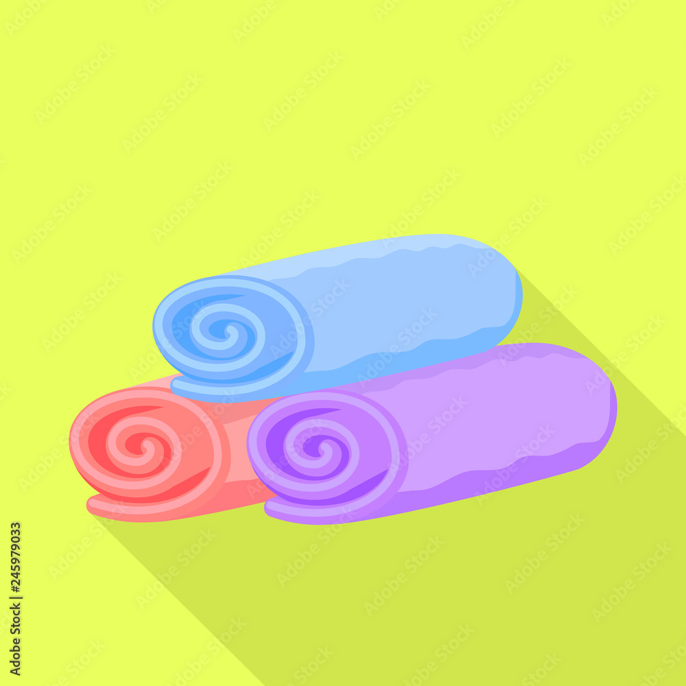 Poster stack roller towel icon. flat illustration of stack roller towel vector icon for web design
