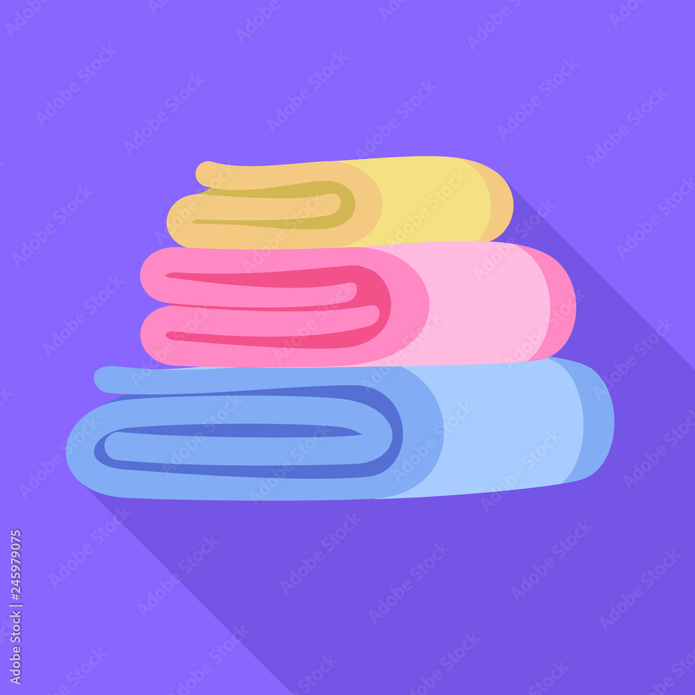 Poster towel stack icon. flat illustration of towel stack vector icon for web design