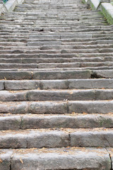 old stone stairs and wall